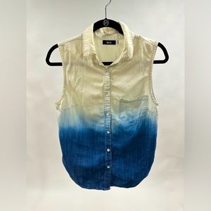 BDG button up denim ombré sleeveless top